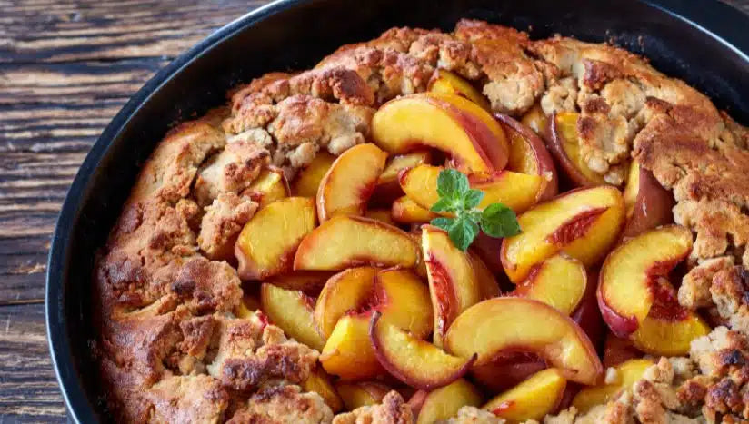 Cast Iron Peach Cobbler