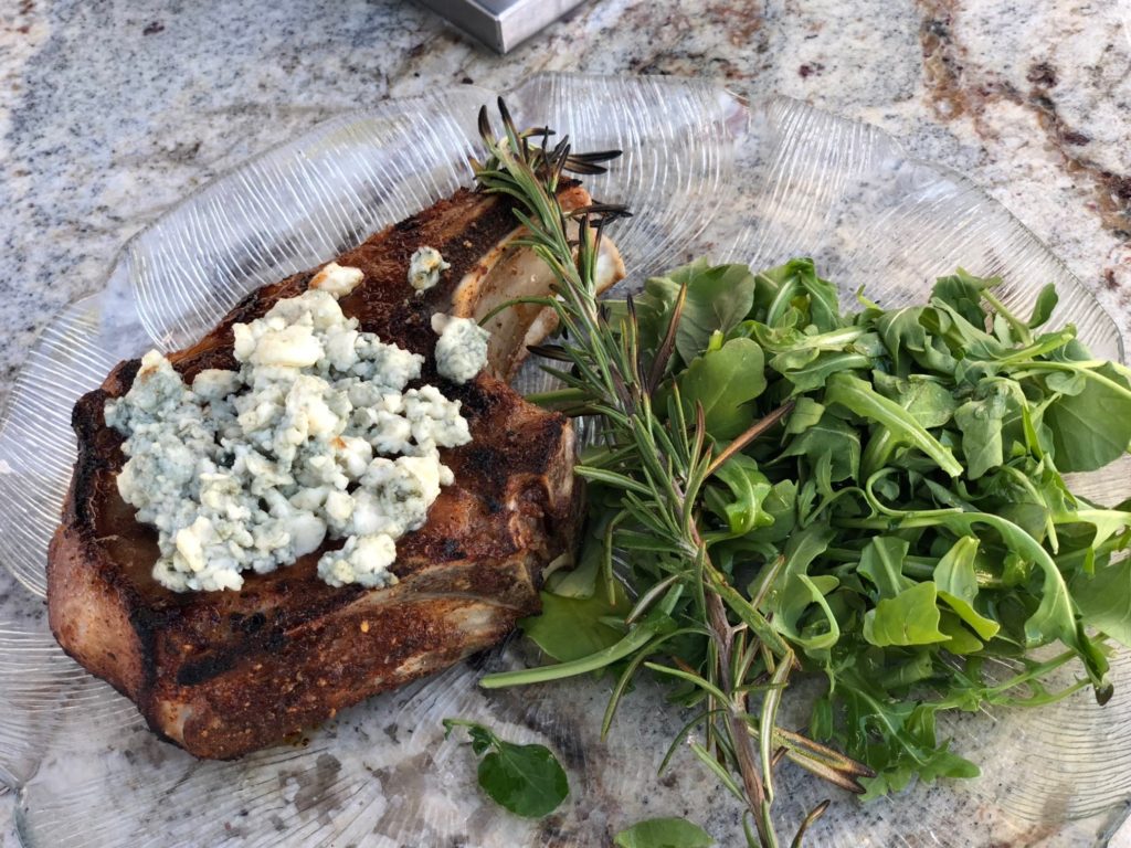 Bleu Cheese Crusted Pork Chop