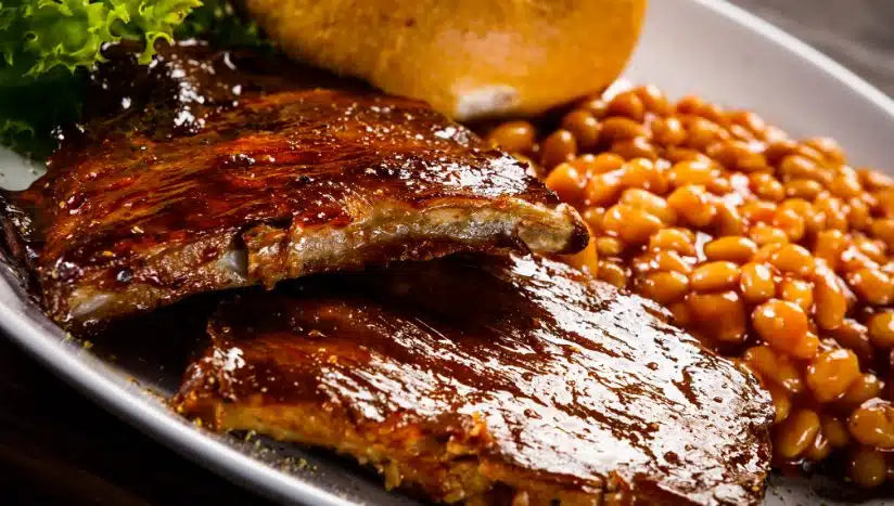 Smoked Beef Ribs With Beans