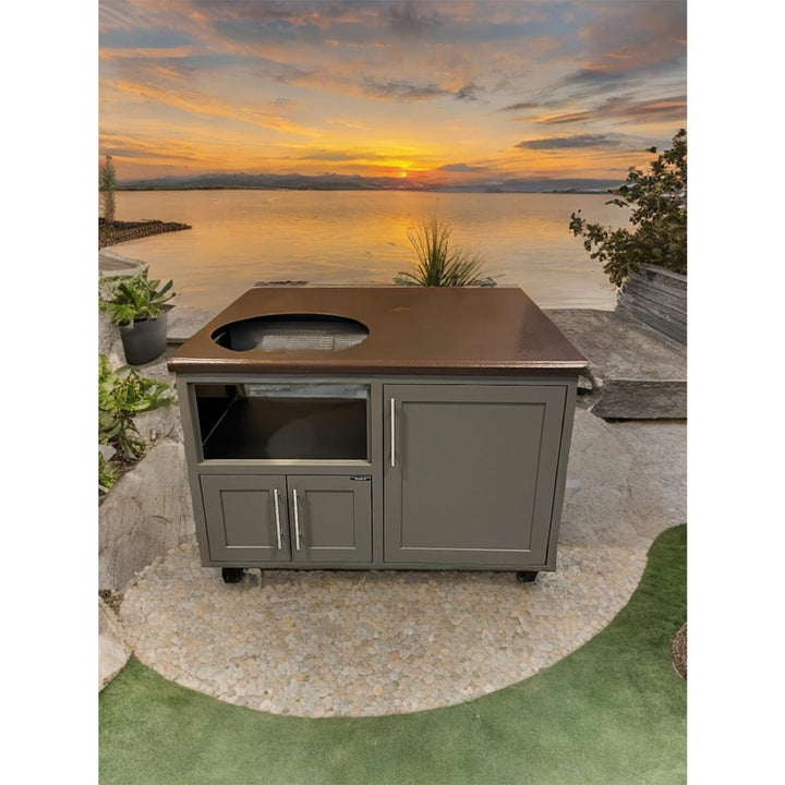 Challenger Designs Torch 48″ Big Green Egg Cart - Shaker Door