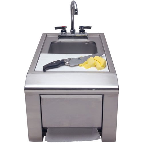 Alfresco 14" Outdoor Rated Prep And Wash Sink With Towel Dispenser - ASK-T