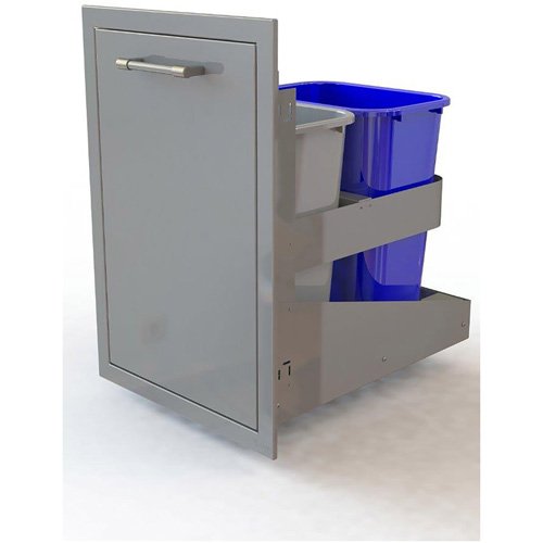 Alfresco, 20" Dual Roll-Out Trash & Recycle Bin - AXE-TC2D-SC