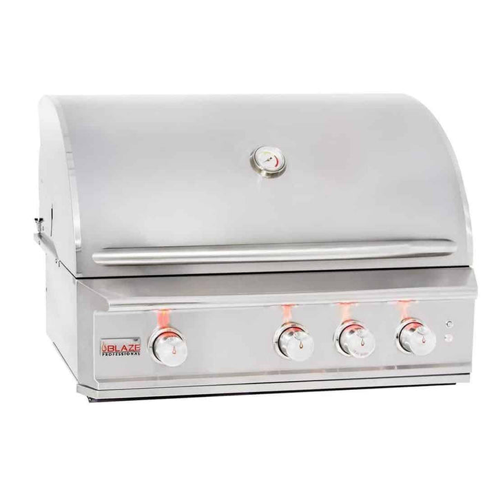 Blaze Professional 34-Inch 3-Burner Built-In Gas Grill With Rear Infrared Burner - BLZ-3PRO