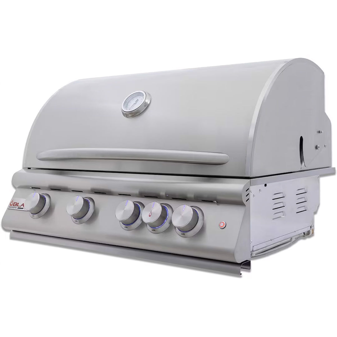 Blaze | LTE+ Marine Grade 32-Inch 4-Burner Built-In Grill w/ Lift-Assist Hood & Rear Infrared Burner (BLZ-4LTE3MG)