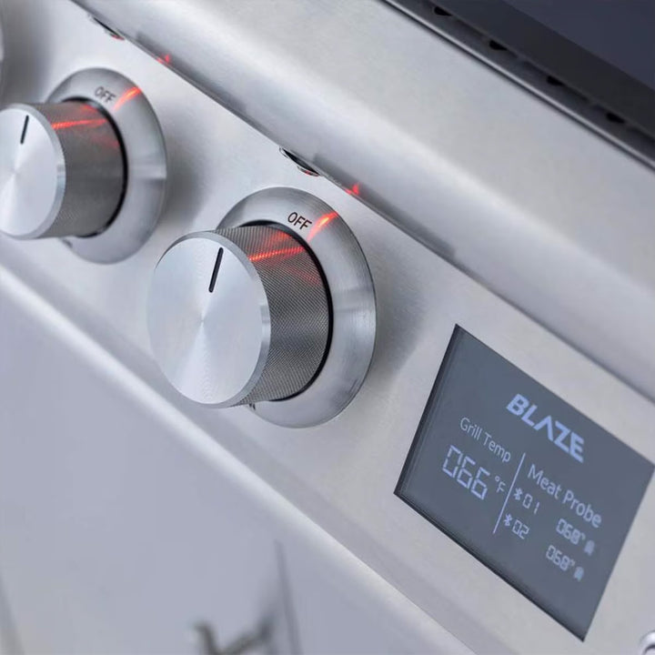 Close-up of Blaze grill controls with digital display