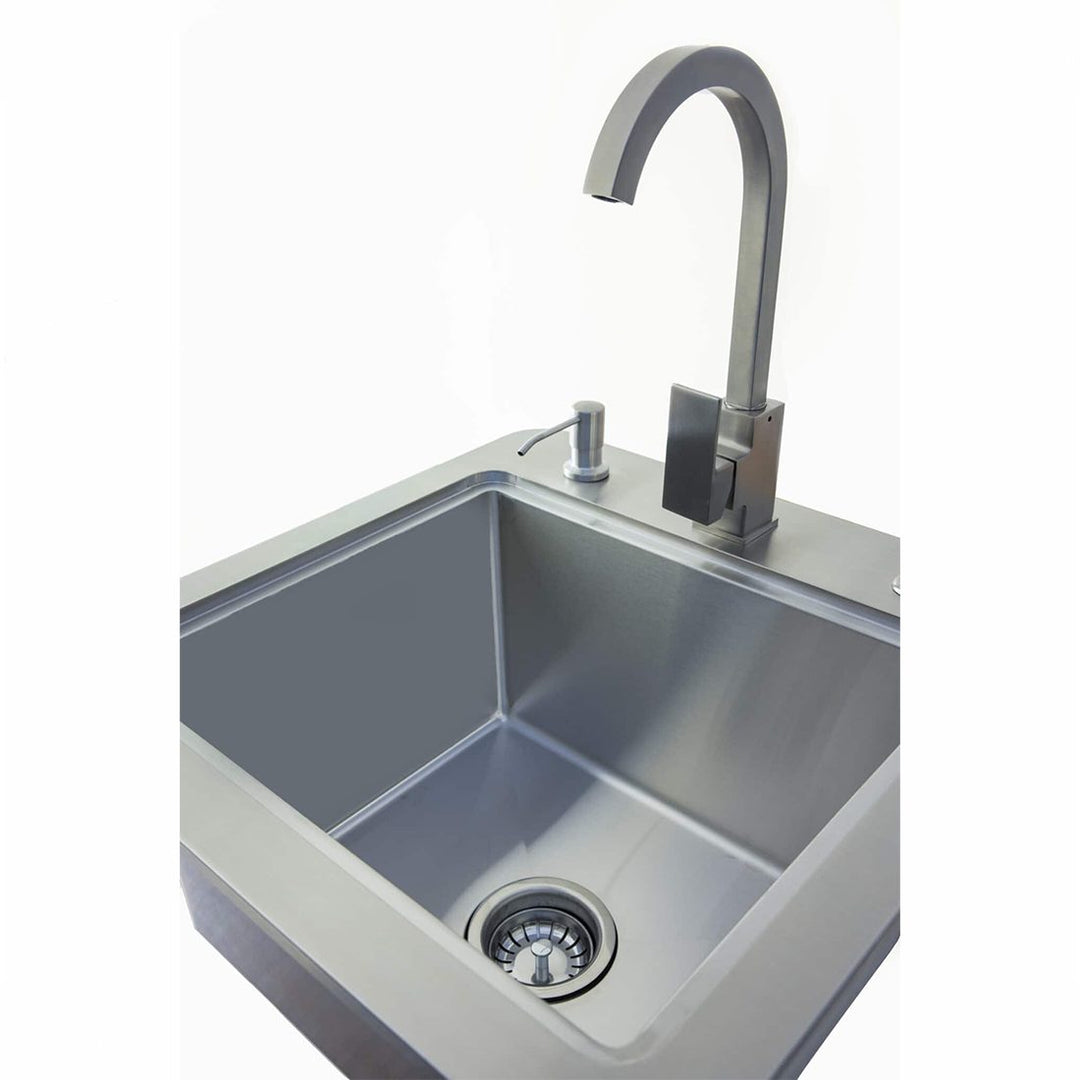 Coyote C1SINKF21 21-Inch Sink With Faucet, Drain, Soap Dispenser.1