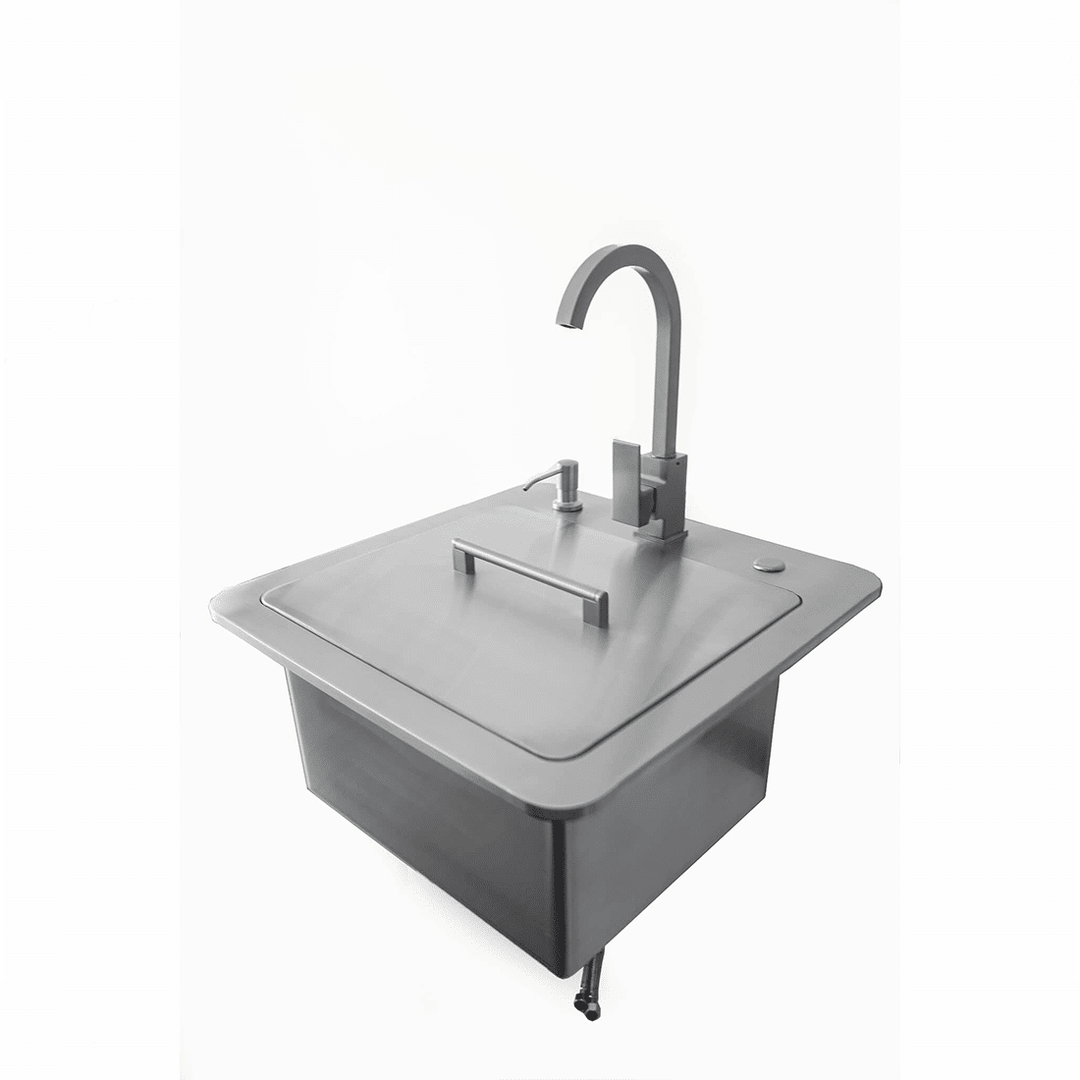 Coyote C1SINKF21 21-Inch Sink With Faucet, Drain, Soap Dispenser.3