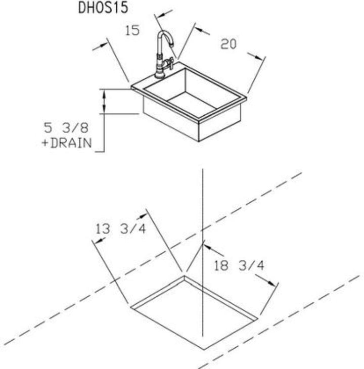 Delta Heat | 15" Outdoor Sink