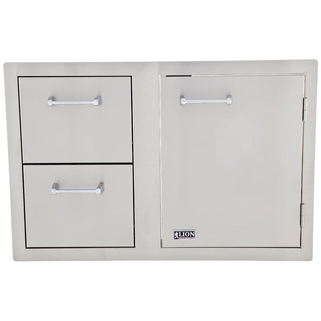 Lion L-90000 40" BBQ Bundle w/ Side Burner, Sink, Fridge & Storage