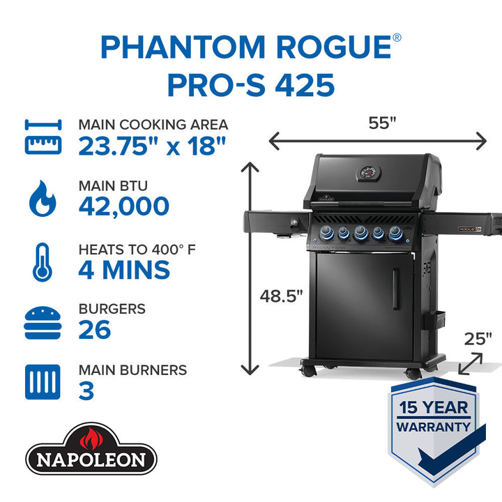 Napoleon | RPS425RSIB Phantom Rogue® with Infrared Side and Rear Burner