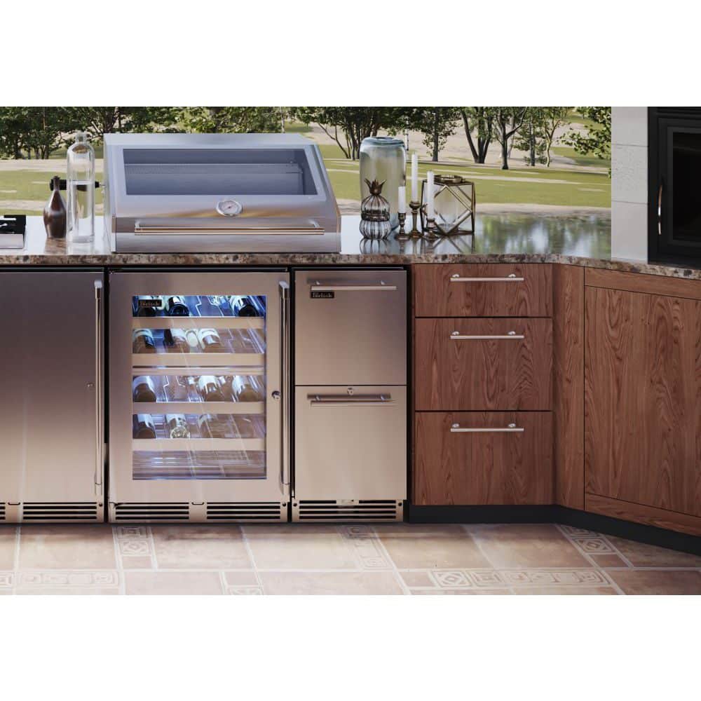 Perlick 15-Inch Signature Series Stainless Steel Drawer Outdoor Refrigerator - HP15RO-4-5.1