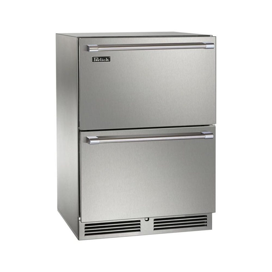 Perlick 24Inch Signature Series Outdoor Dual Zone Refrigerator.Freezer Drawers