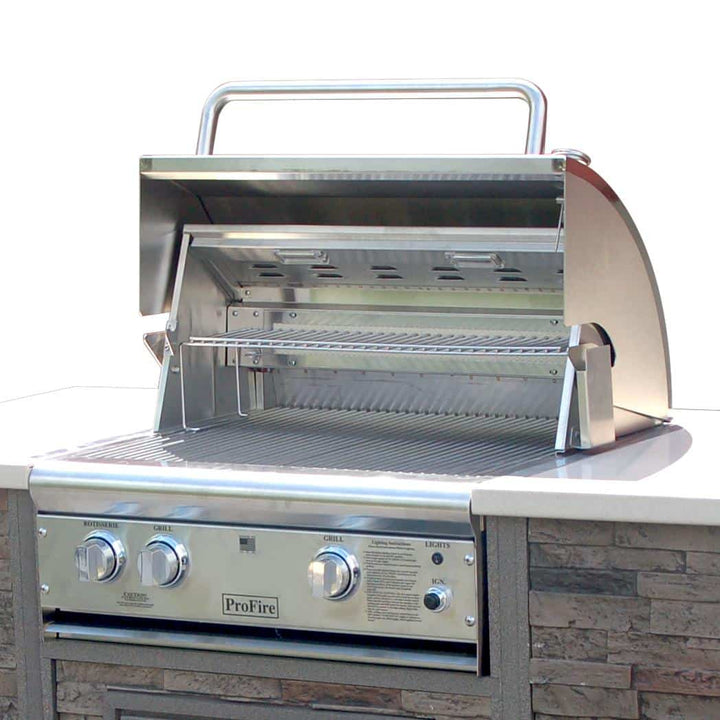 ProFire PFDLX27R Deluxe Series 27-Inch Built-In Gas Grill With Rotisserie