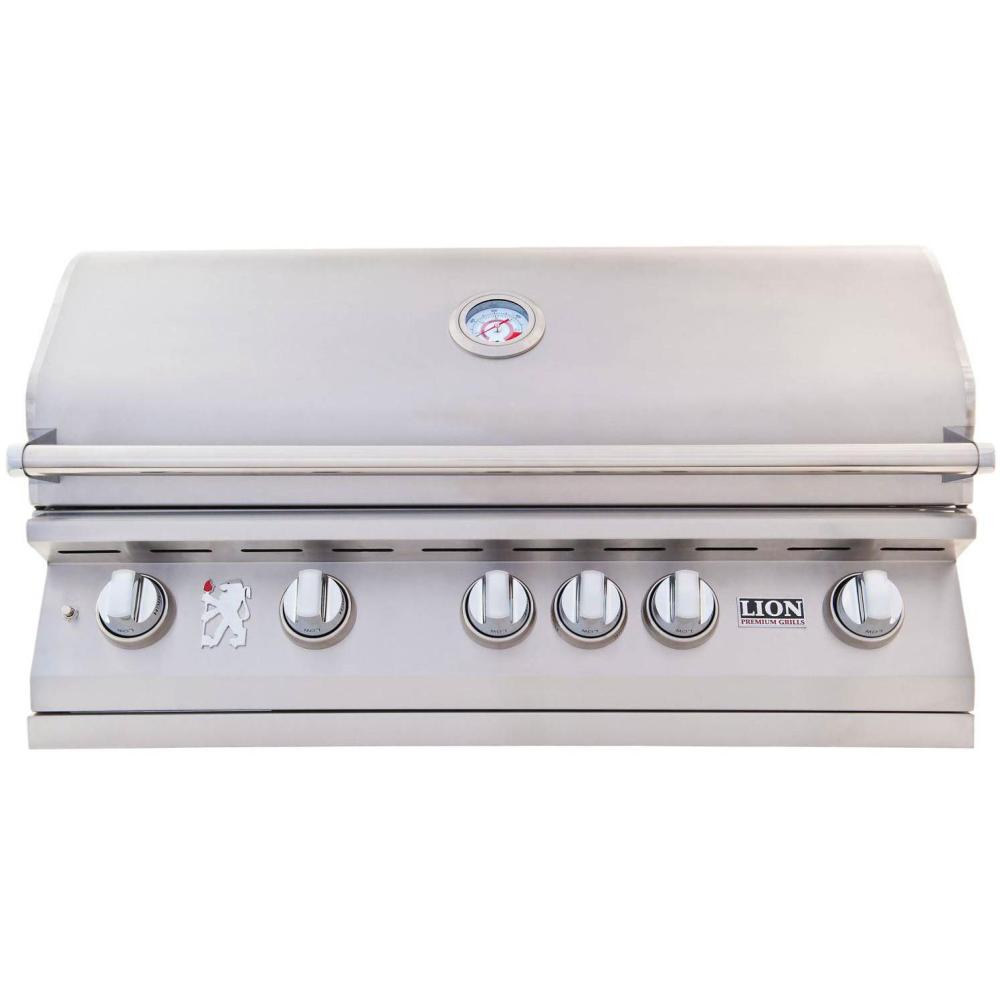Lion L-90000 40" BBQ Bundle w/ Side Burner, Sink, Fridge & Storage